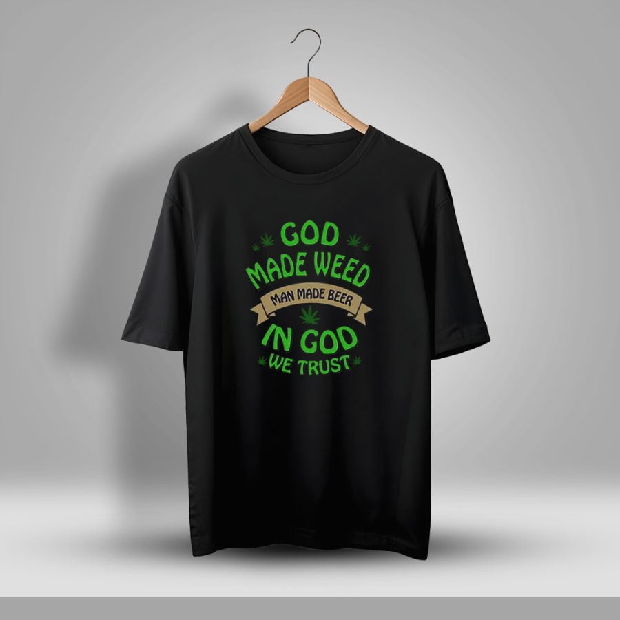 God Made Weed Oversized T-Shirt