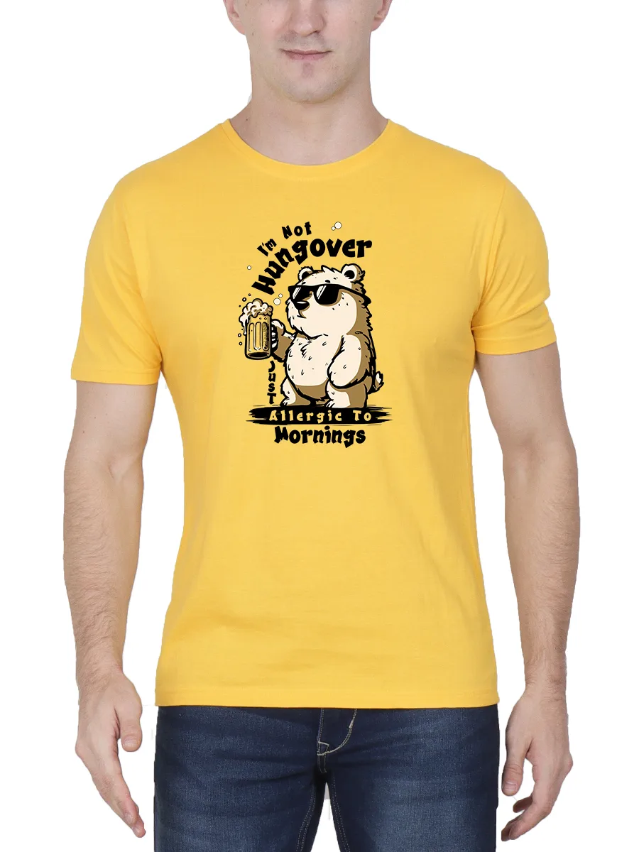 I'm Not Hungover Drunken Quotes T-Shirt For Men - Half Sleeve - Image 2