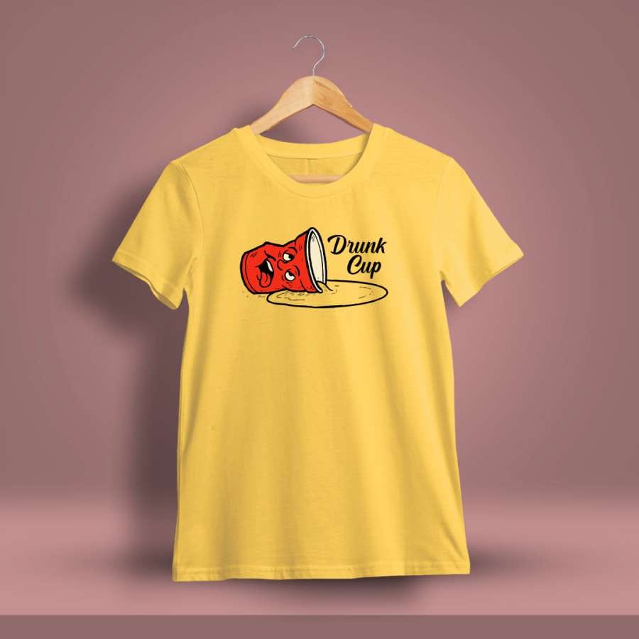 Drunk Cup Drunken T-Shirt For Men - Half Sleeve