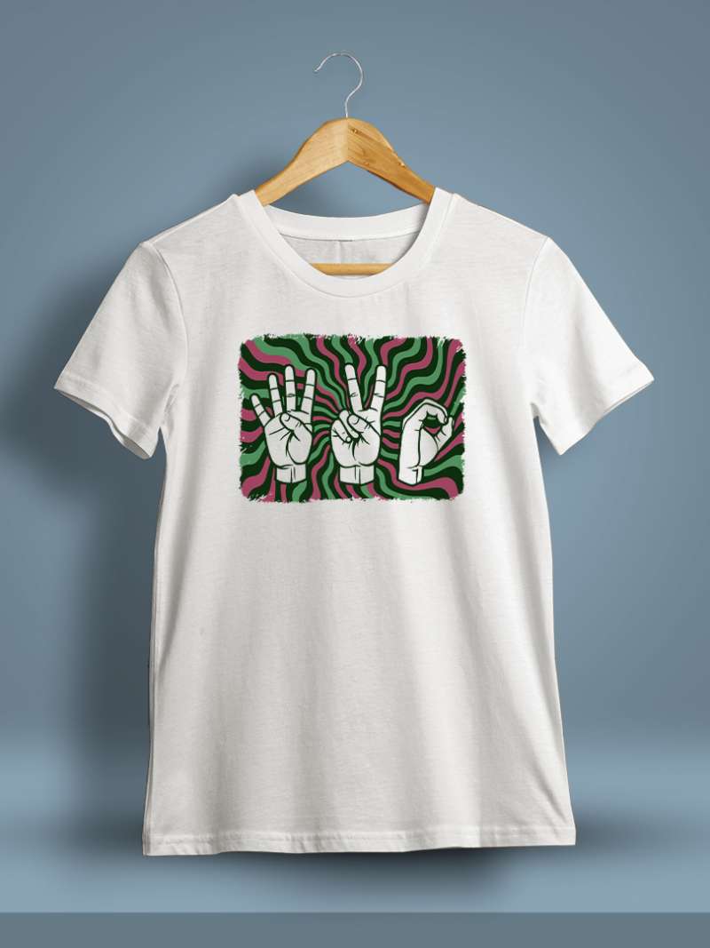 Four Twenty Hand Sign Stoner T-Shirt For Men - Half Sleeve