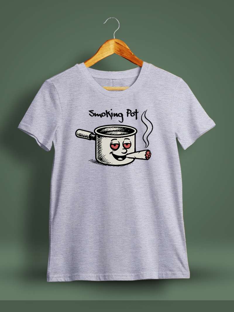 Smoking Pot Stoner T-Shirt For Men - Half Sleeve