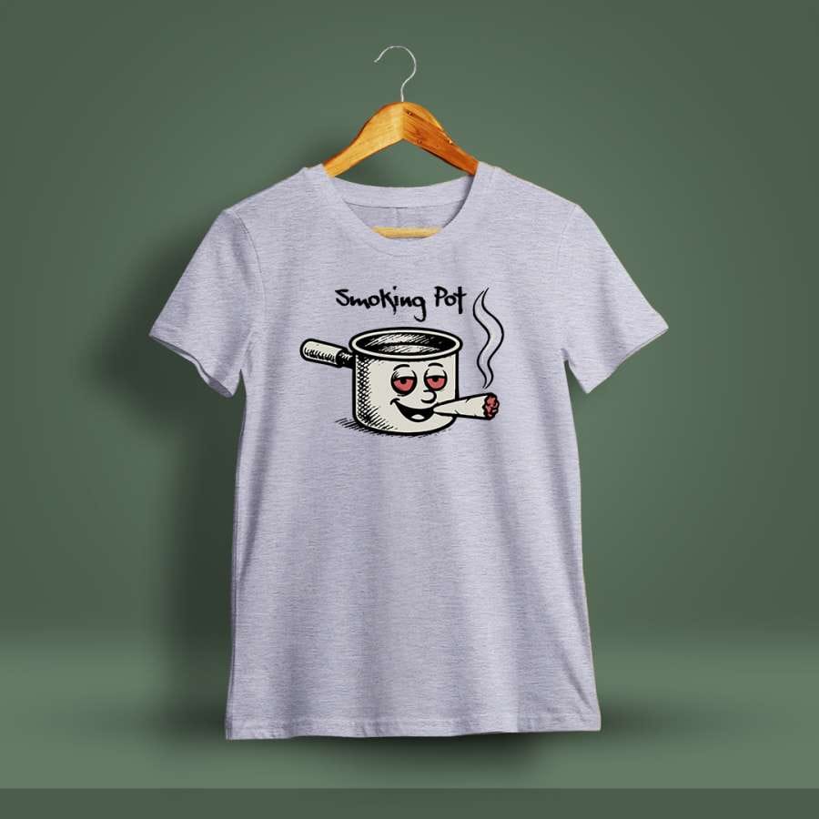 Smoking Pot Stoner T-Shirt For Men - Half Sleeve